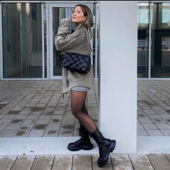 Zara low heeled lug sole leather boots - Picture 13 of 16